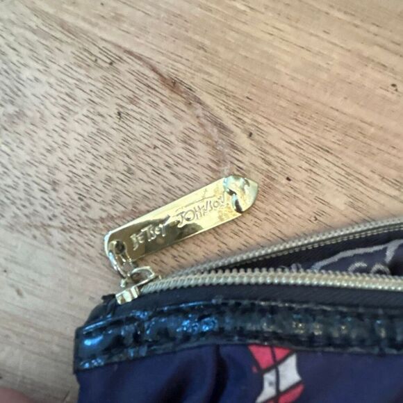 Betsy Johnson patriotic dog red white and blue printed makeup case cosmetic case - Picture 7 of 7